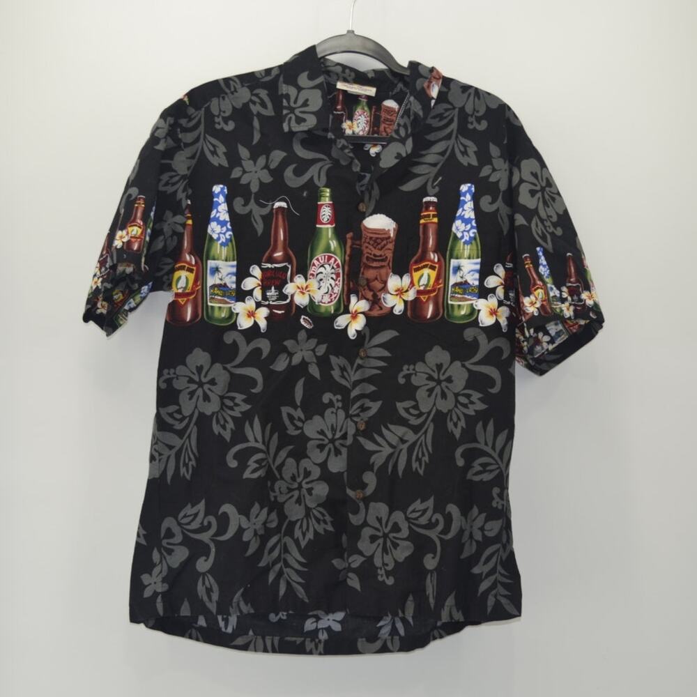Winnie Fashion Large USA Hawaii Men's Aloha Floral Shirt